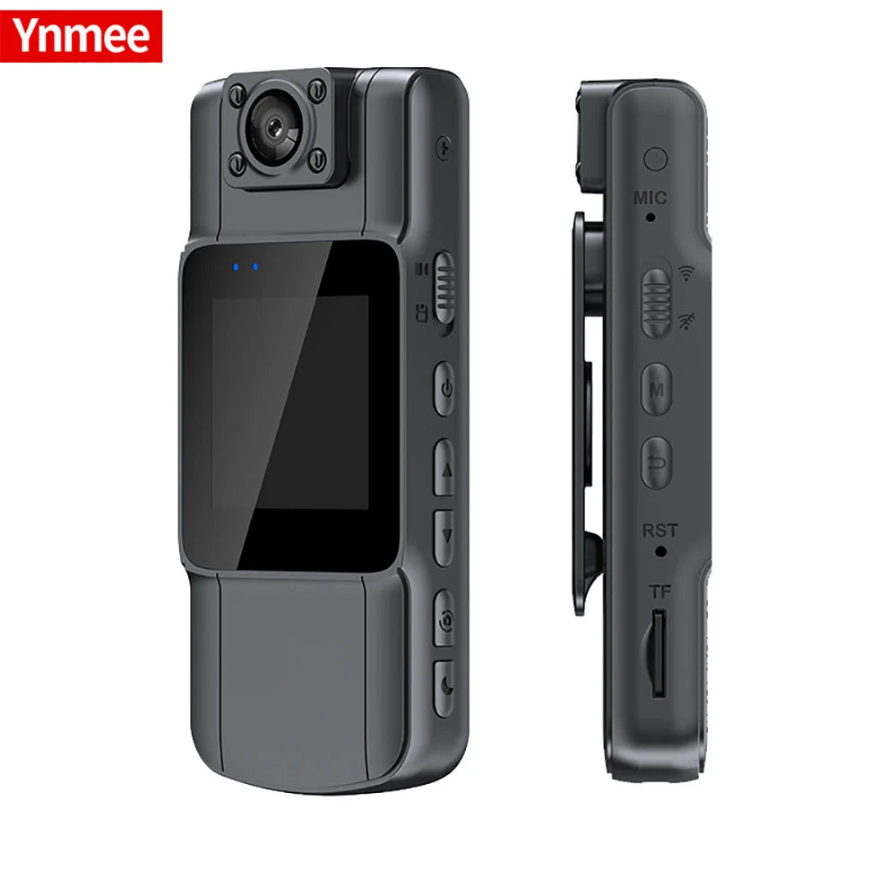 2K Wifi Mini Camera HD LED Screen 180 Rotatable Len Police Body Worn Cameras Wearable Pocket Sports DV DVR Camcorder PC Webcam