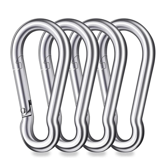 304 Stainless Steel Spring Snap Hook -  Key Ring Buckle outdoor 300 Lbs Heavy Duty safety hook hoist buckle chain buckle pet rop