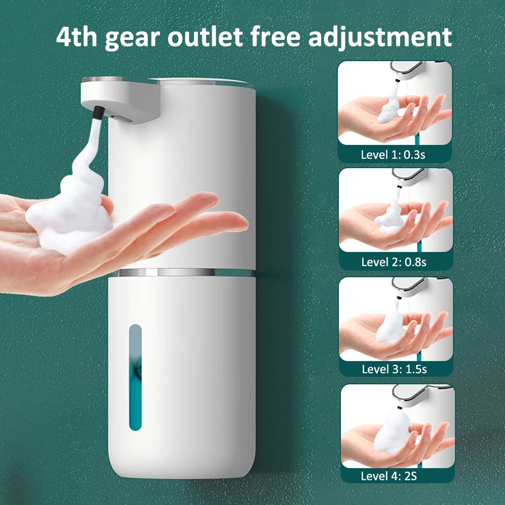 380ML White Automatic Foam Soap Dispensers Smart Foam Machine Infrared Inductive Liquid Soap Dispenser Pump Hand Sanitizer