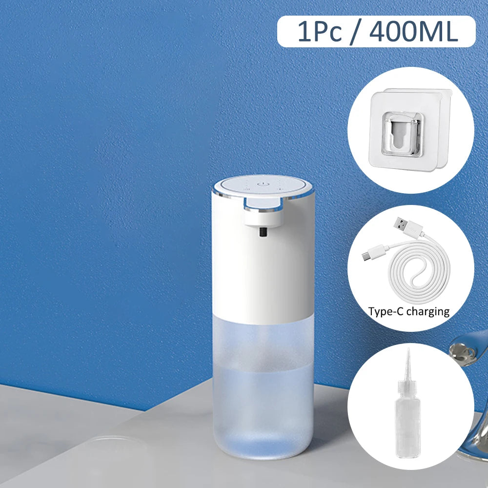 380ML White Automatic Foam Soap Dispensers Smart Foam Machine Infrared Inductive Liquid Soap Dispenser Pump Hand Sanitizer