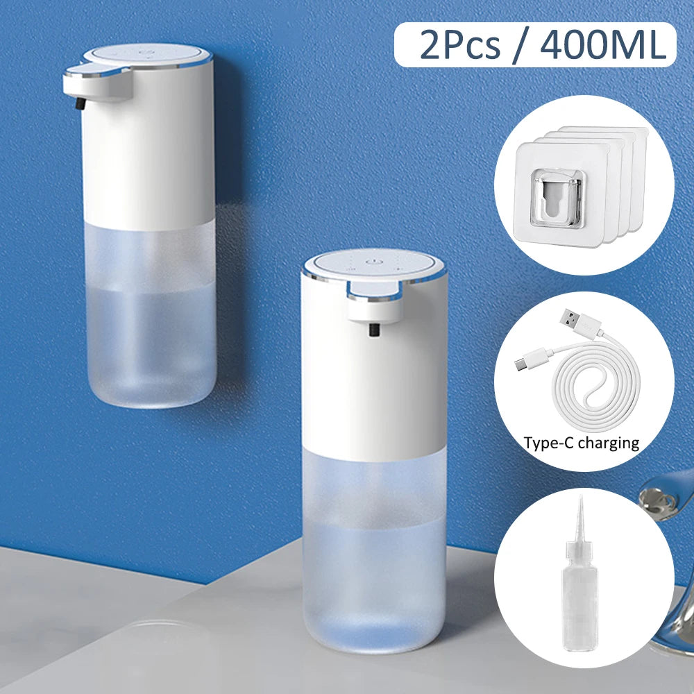 380ML White Automatic Foam Soap Dispensers Smart Foam Machine Infrared Inductive Liquid Soap Dispenser Pump Hand Sanitizer