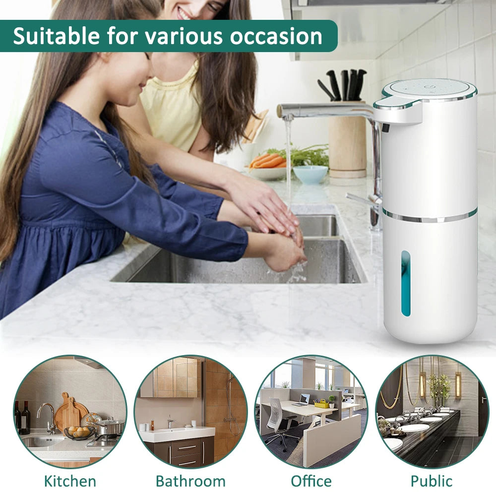 380ML White Automatic Foam Soap Dispensers Smart Foam Machine Infrared Inductive Liquid Soap Dispenser Pump Hand Sanitizer