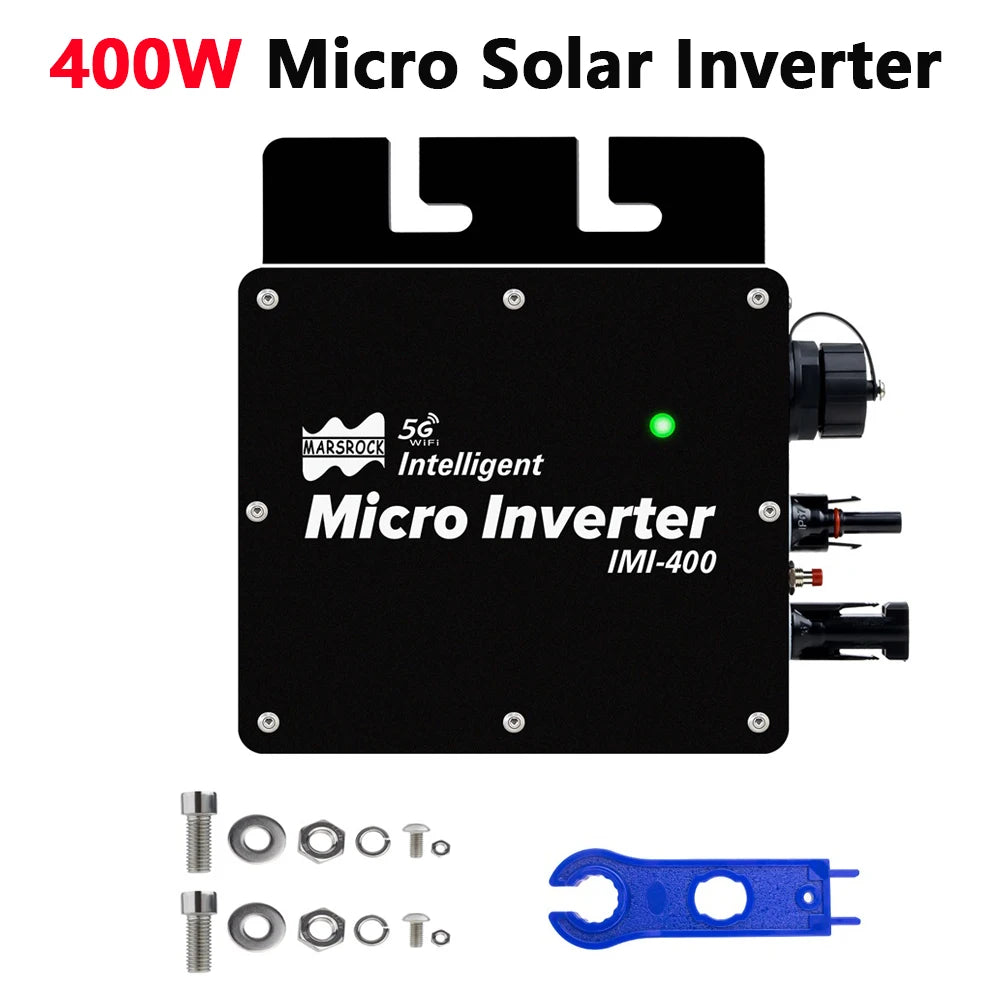 400W Smart WiFi 230VAC Grid Tie Micro Solar Inverter 22-50VDC Input For 60/72 Cells Solar Panel 250~450W MPPT IP65 Intelligent