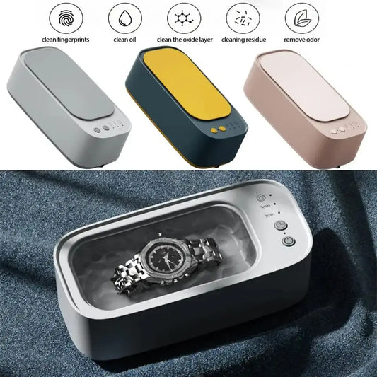 45KHZ Ultrasonic Jewelry Washer - Professional Household Cleaner for Glasses, Watches, Earrings, Rings, Necklaces, Razors, Lens