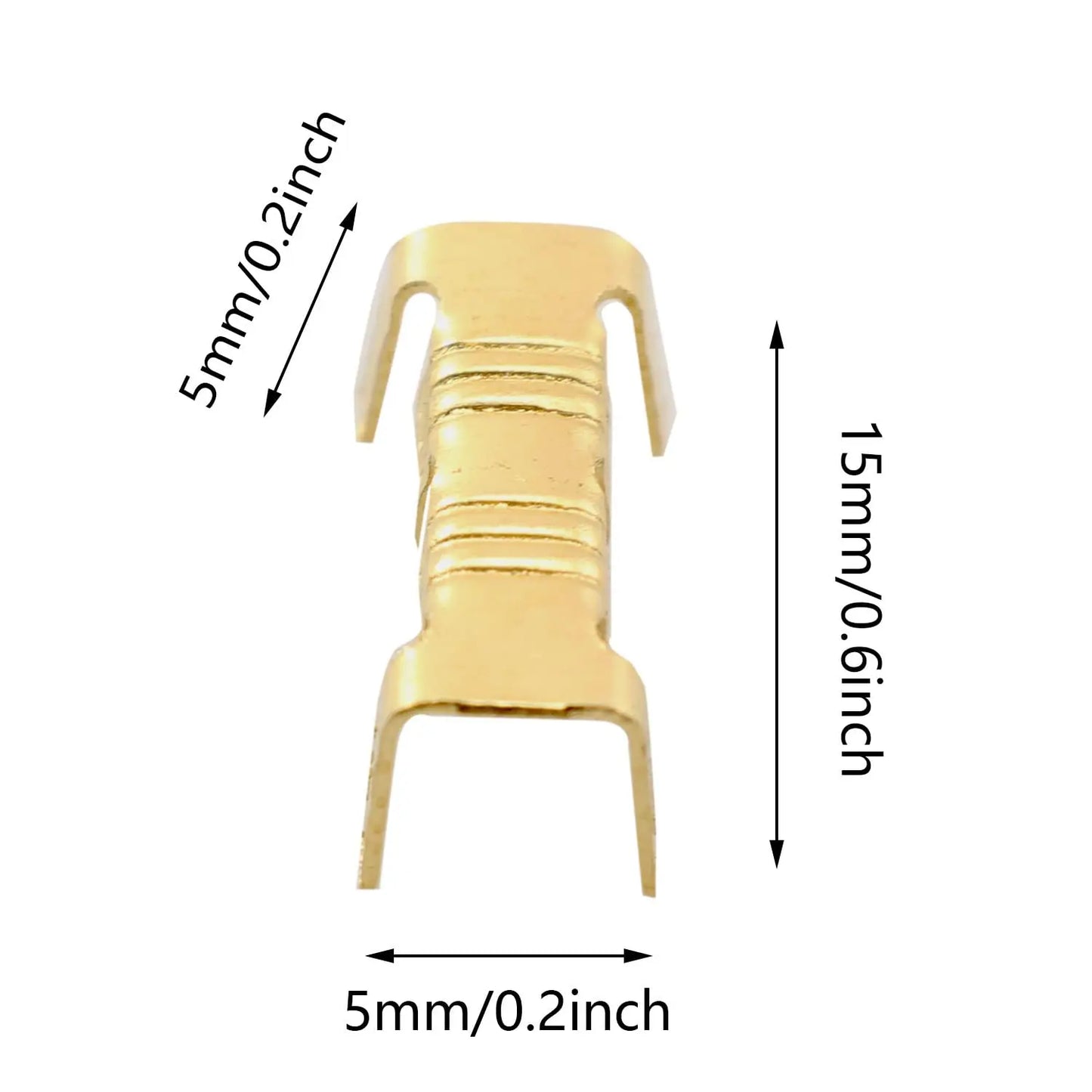 50-1000pcs 453 U-shaped Copper Ring Terminal Crimp Wire Non-insulated Cable Spade Electric Butt Connector 0.3-1.5mm2