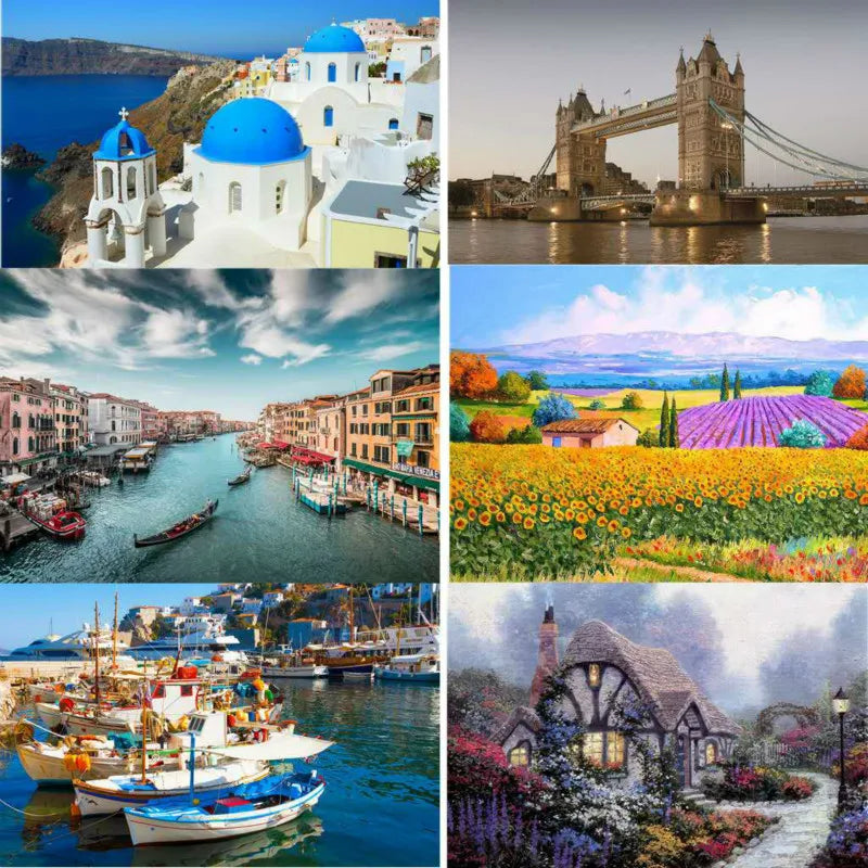 500 Pieces Jigsaw Puzzle Various Landscape Patterns Jigsaw Puzzle Educational Toy for Kids Children 's Games Christmas Gift