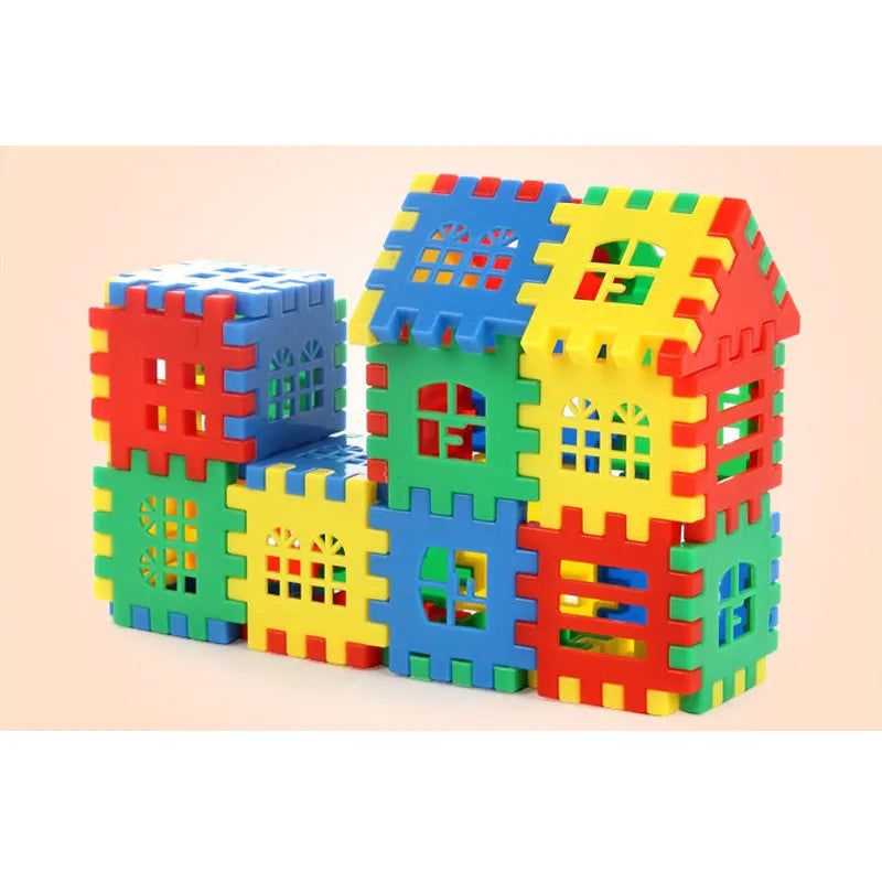 50pcs/lot Building Blocks Baby Paradise House spelling puzzle  blocks City DIY Creative Model Figures Educational Kids Toys