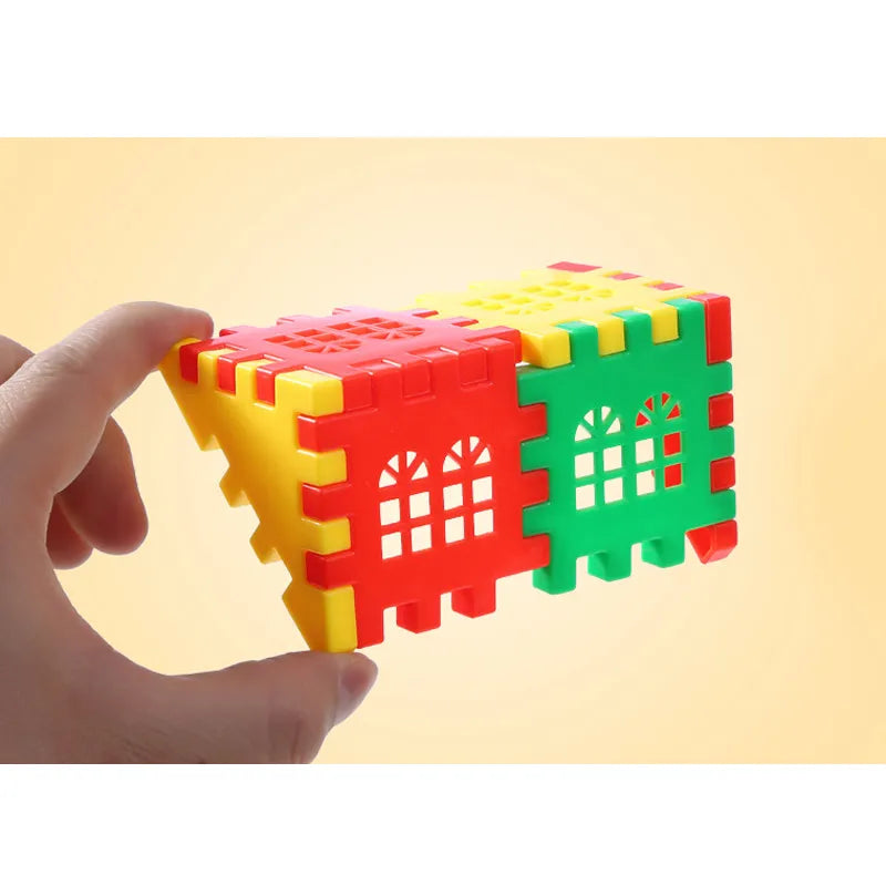 50pcs/lot Building Blocks Baby Paradise House spelling puzzle  blocks City DIY Creative Model Figures Educational Kids Toys