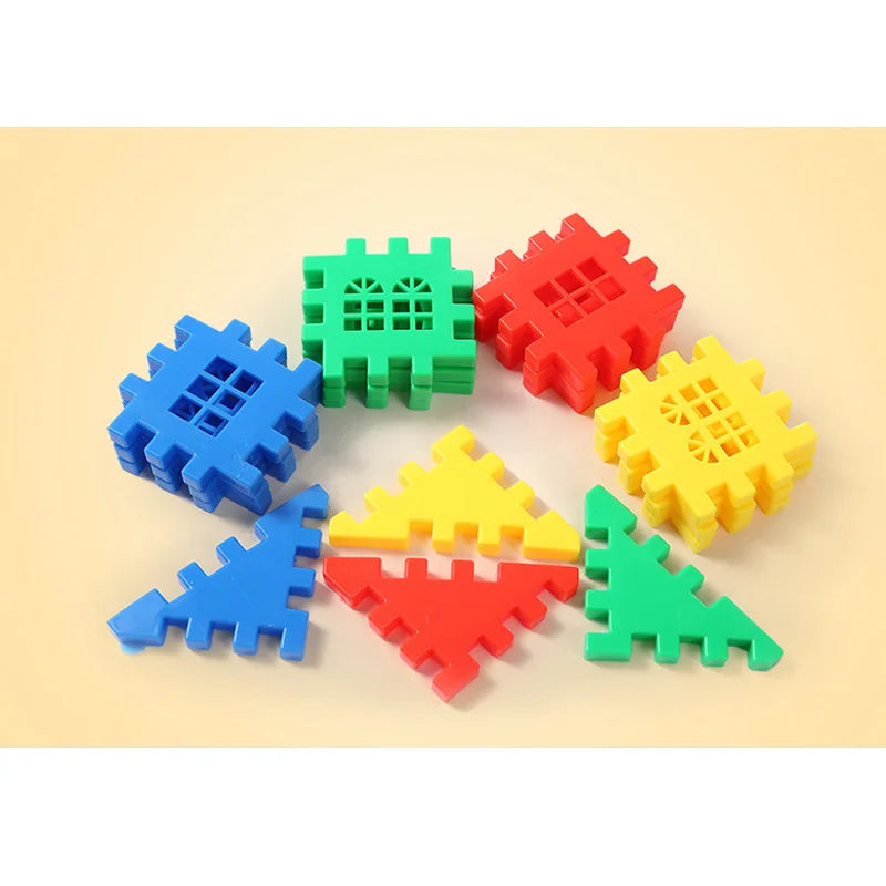 50pcs/lot Building Blocks Baby Paradise House spelling puzzle  blocks City DIY Creative Model Figures Educational Kids Toys