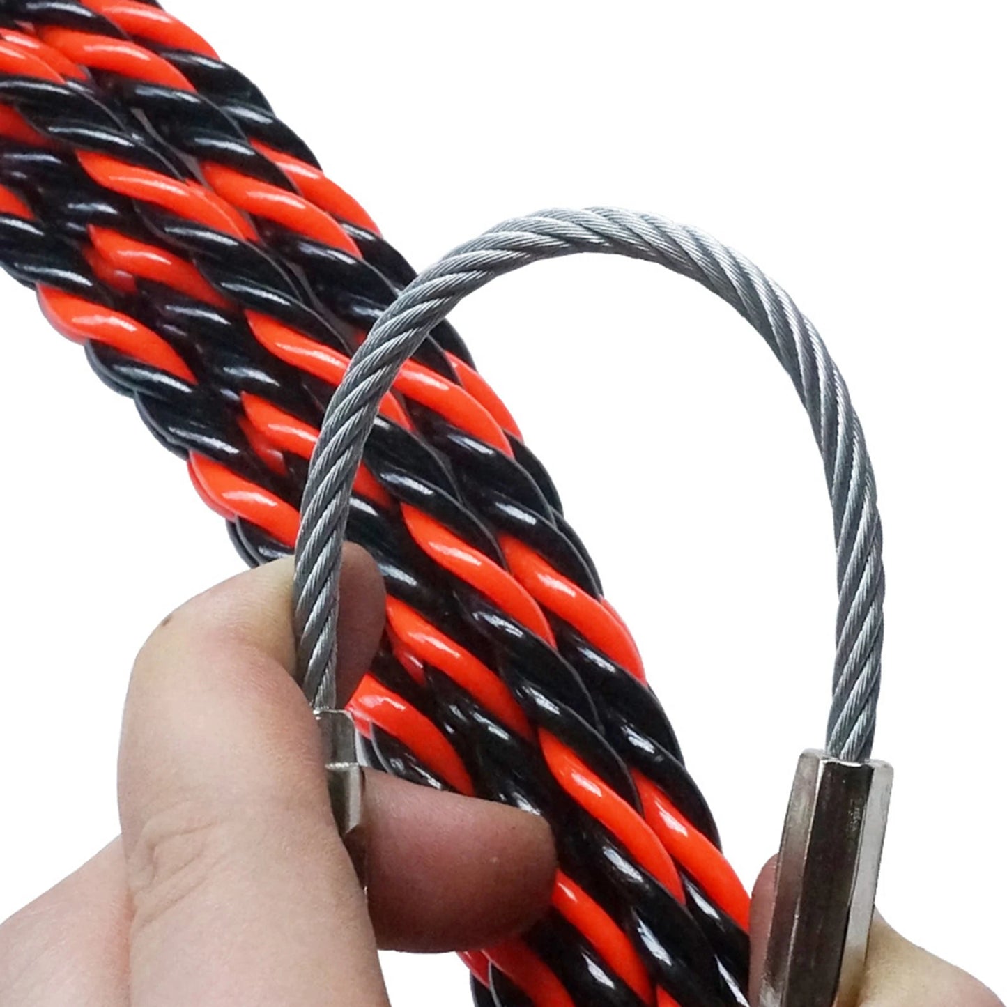 5m/10m/15m/20m/25m/30m/50m Electricity Cable Fastener Kit Stainless Steel Wire Cable Puller Fish Tape Fastener Silicone Wire