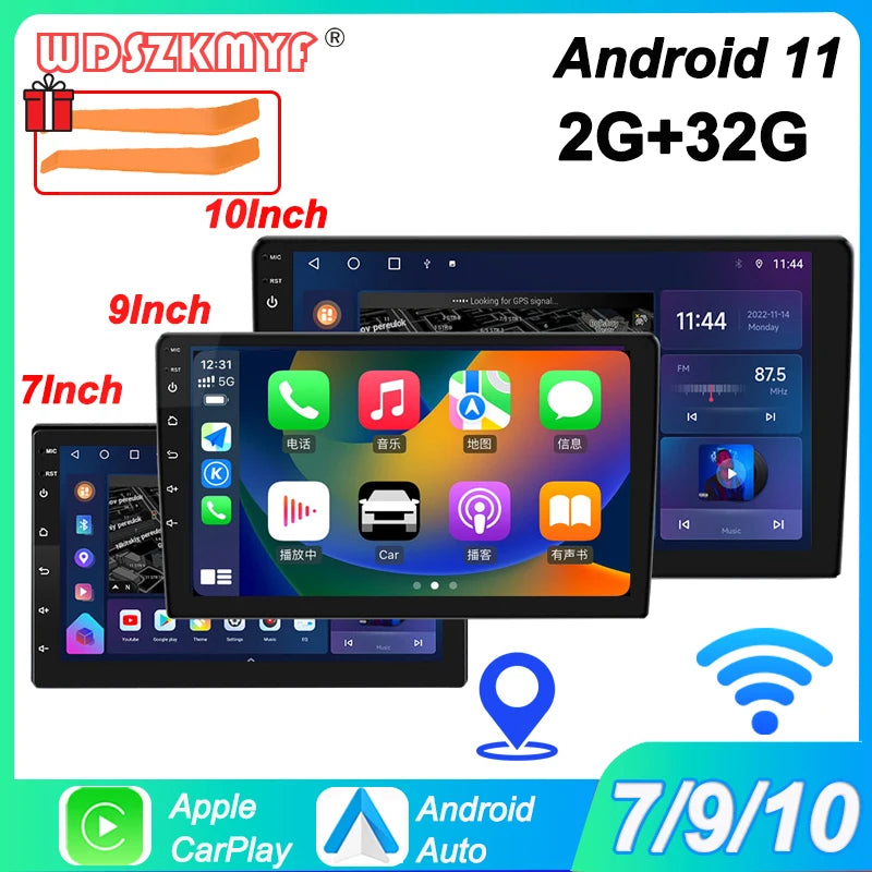 7"/9"/10" Android 11 Car Radio Androidauto Carplay 2 Din GPS Car Audio Automotive Multimedia Player car intelligent systems