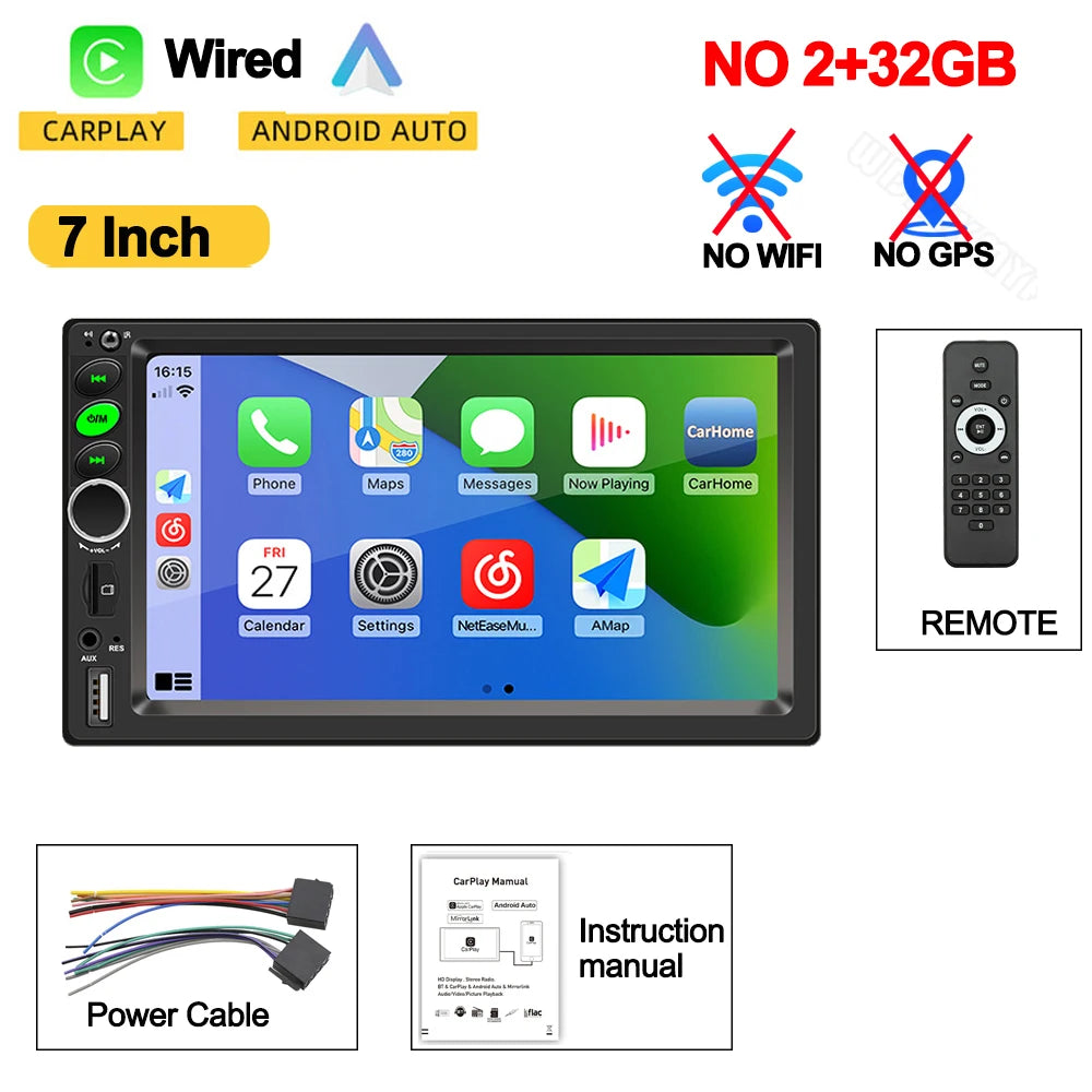 7"/9"/10" Android 11 Car Radio Androidauto Carplay 2 Din GPS Car Audio Automotive Multimedia Player car intelligent systems