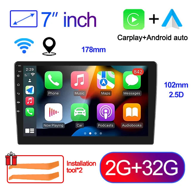 7"/9"/10" Android 11 Car Radio Androidauto Carplay 2 Din GPS Car Audio Automotive Multimedia Player car intelligent systems