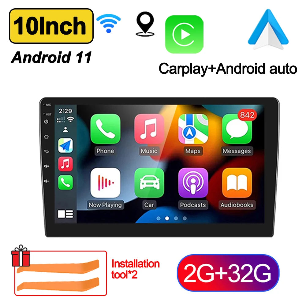 7"/9"/10" Android 11 Car Radio Androidauto Carplay 2 Din GPS Car Audio Automotive Multimedia Player car intelligent systems