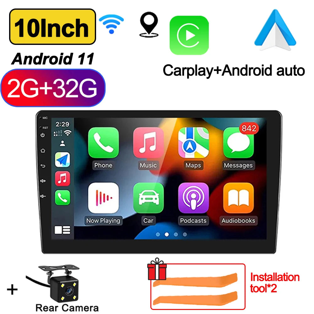 7"/9"/10" Android 11 Car Radio Androidauto Carplay 2 Din GPS Car Audio Automotive Multimedia Player car intelligent systems