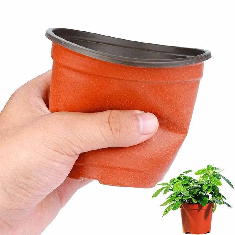 75Pcs Flexible Plant Nursery Pots Seed Starting Pots Plastic Flower Plant Container for Succulents Seedlings Cuttings Transplant