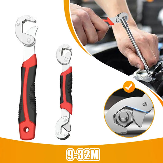 9-32mm Universal Wrench Tool Adjustable Universal Multi-Function Portable Torque Ratchet Oil Filter Opening Spanner Hand Tools
