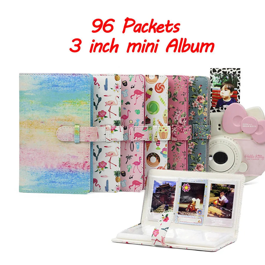 96 Pockets 3 Inch Photo Album for Fujifilm Instant Mini 12 Films Instax camera 9 7s 70 25 50s 90 Name Card Book