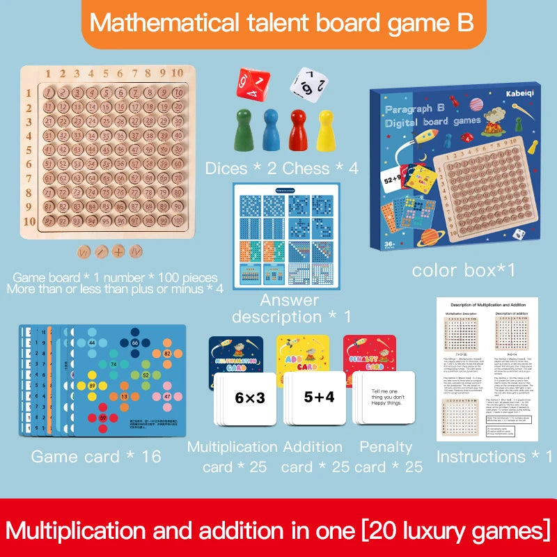 99 Multiplication Table Math Toy Montessori Educational Wooden Board Children Baby Toys Arithmetic Teaching Aids for Kids Gifts
