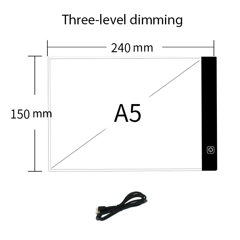 A4 Level Dimmable Led Drawing Copy Pad Board Children's Toy Painting Educational Kids Grow Playmates Creative Gifts For Children