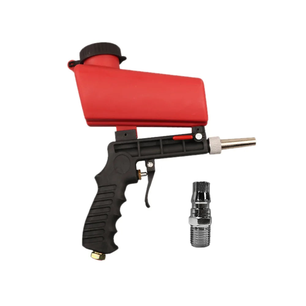 Adjustable Sandblasting Gun 90 Psi Portable Sand Blaster Paint Spray Machine Gravity Pneumatic Small Handheld Blasting Gun Set