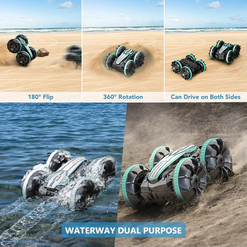 Amphibious RC Car Remote Control Stunt Car Vehicle Double-sided Flip Driving Drift Rc Cars Outdoor Toys for Boys Children's Gift