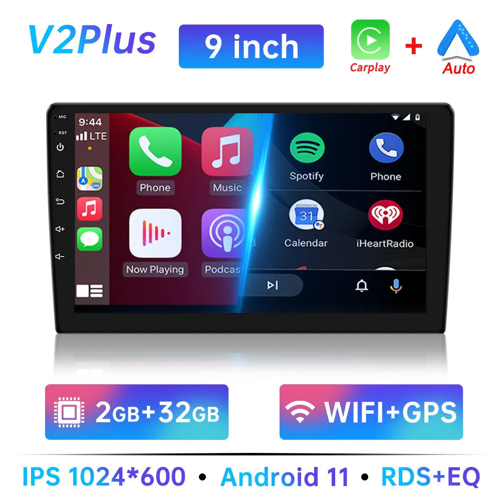 Android 11 Car Radio Autoradio 32G 2 Din 7"/9"/10" Universal WIFI GPS Car Audio Multimedia Player For Hyundai Nissan Toyota Kia