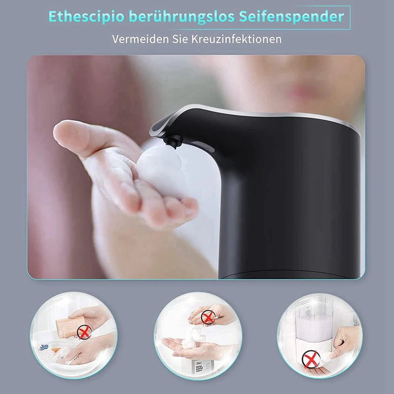 Automatic Foam Soap Dispenser 450ML USB Charging Infrared Induction Smart Liquid Soap Dispenser Kitchen Hand Washer Sanitizer