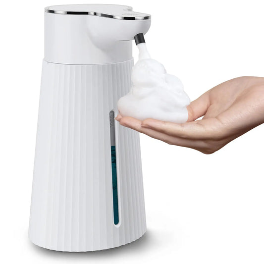 Automatic Foaming Soap Dispenser - 13.5oz/400ML Touchless Hand Soap Dispenser Rechargeable Countertop Soap for Bathroom Kitchen