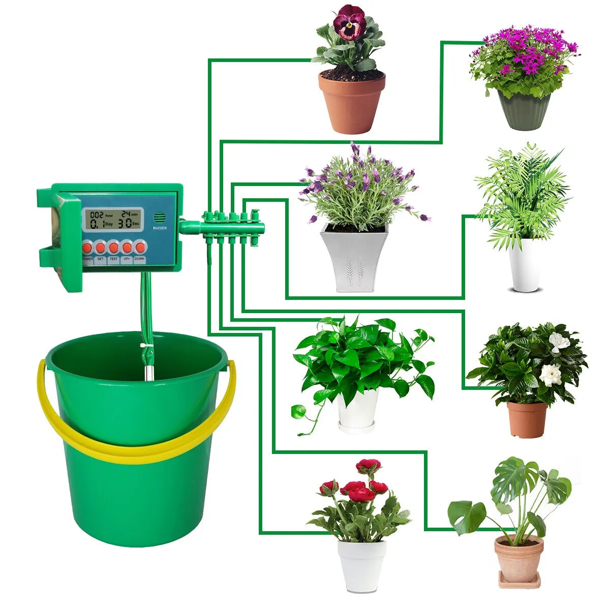 Automatic Micro Home Drip Irrigation Watering Kits System Sprinkler with Smart Controller for Garden,Bonsai Indoor Use