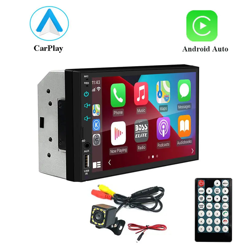 Automotive Multimedia Player Mp5 2 Din Carplay Screen Car Radio 2din Multimedia central 7 Inch Android Auto Bluetooth FM