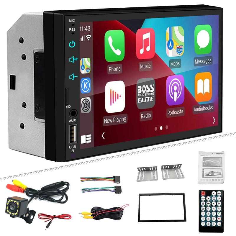 Automotive Multimedia Player Mp5 2 Din Carplay Screen Car Radio 2din Multimedia central 7 Inch Android Auto Bluetooth FM