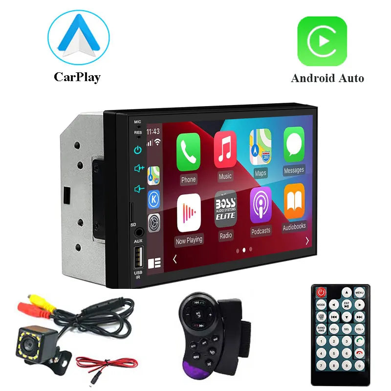 Automotive Multimedia Player Mp5 2 Din Carplay Screen Car Radio 2din Multimedia central 7 Inch Android Auto Bluetooth FM