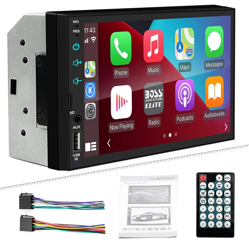 Automotive Multimedia Player Mp5 2 Din Carplay Screen Car Radio 2din Multimedia central 7 Inch Android Auto Bluetooth FM