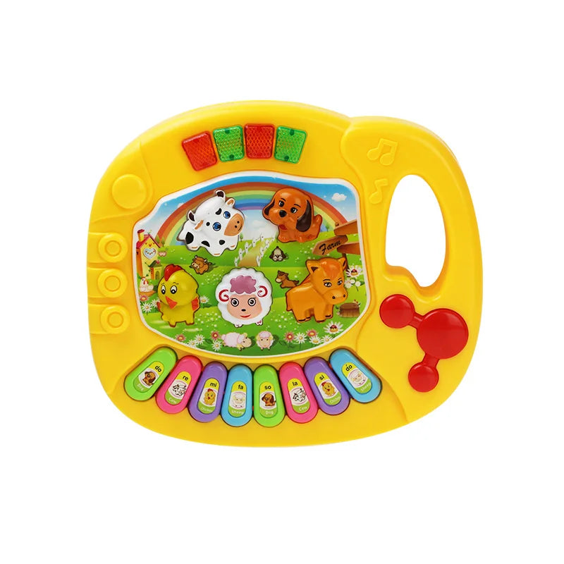 Baby Musical Toy with Animal Sound Kids Piano Keyboard Electric Flashing Music Instrument Early Educational Toys for Children