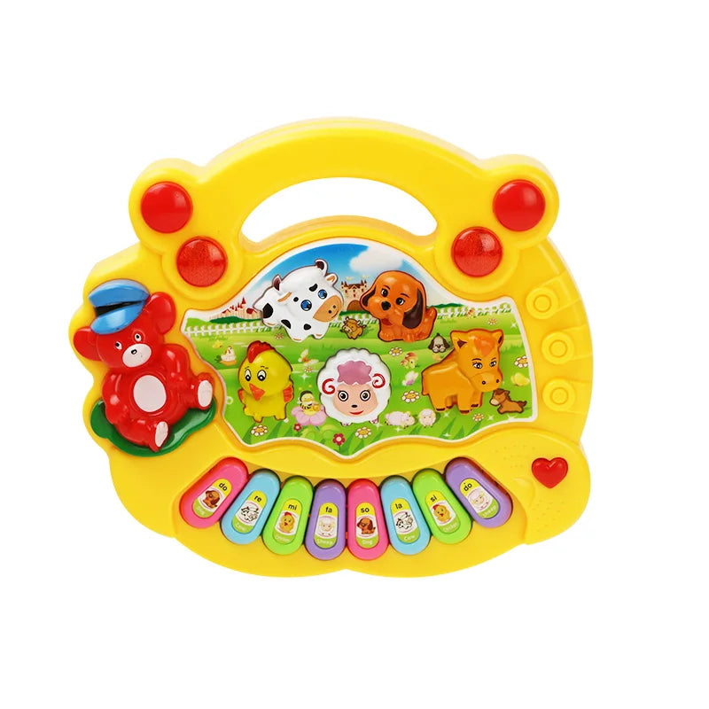 Baby Musical Toy with Animal Sound Kids Piano Keyboard Electric Flashing Music Instrument Early Educational Toys for Children