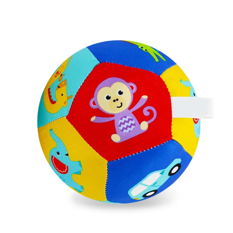 Baby Toys 0 12 Months Soft Cloth Rattle Ball Stuffed Baby Play Ball with Bell Cartoon Animals Interactive Toys Educational Toys