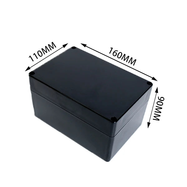 Black Box Outdoor Waterproof Case Plastic Box Electronic Project Case Instrument Waterproof Junction Box Housing