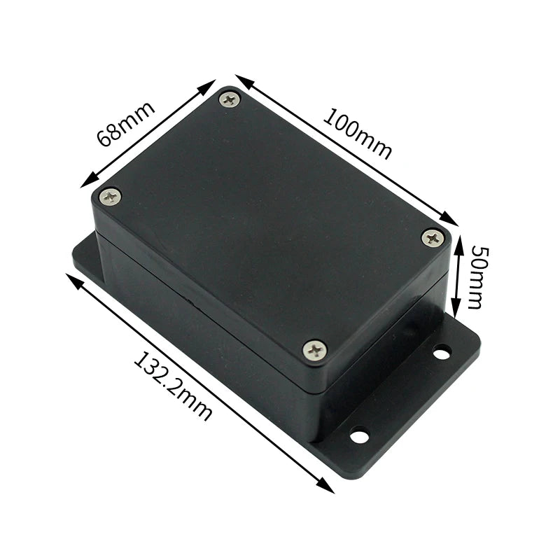 Black Box Outdoor Waterproof Case Plastic Box Electronic Project Case Instrument Waterproof Junction Box Housing