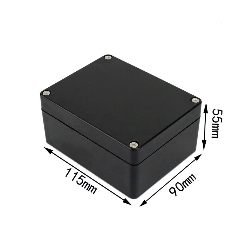 Black Box Outdoor Waterproof Case Plastic Box Electronic Project Case Instrument Waterproof Junction Box Housing