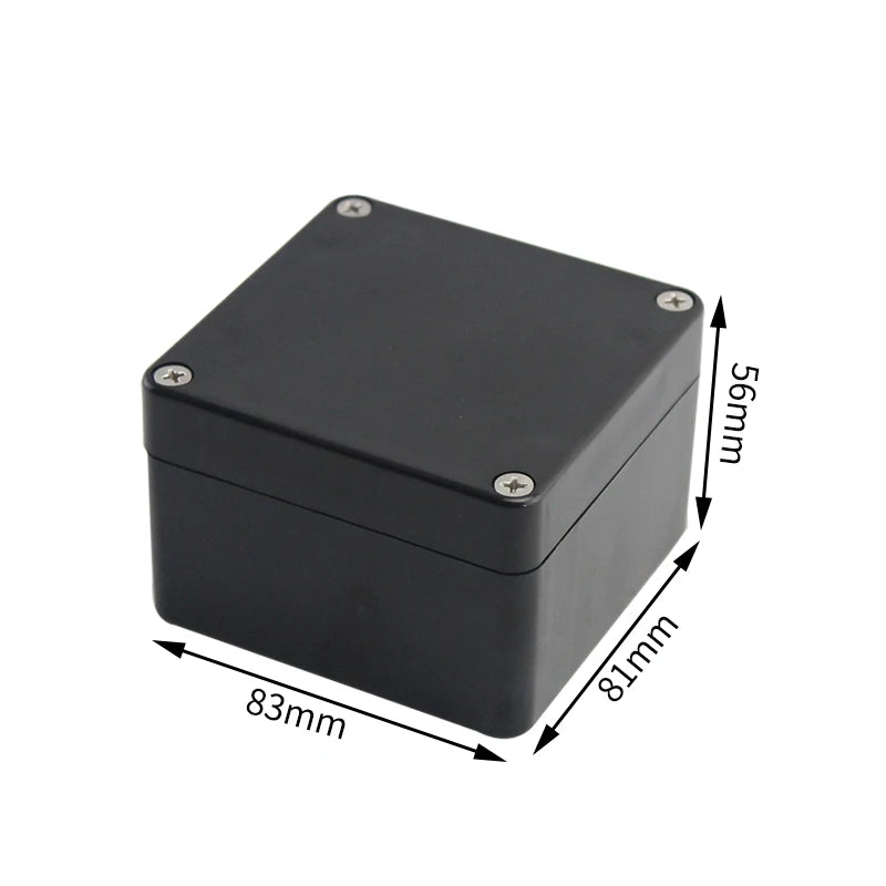 Black Box Outdoor Waterproof Case Plastic Box Electronic Project Case Instrument Waterproof Junction Box Housing