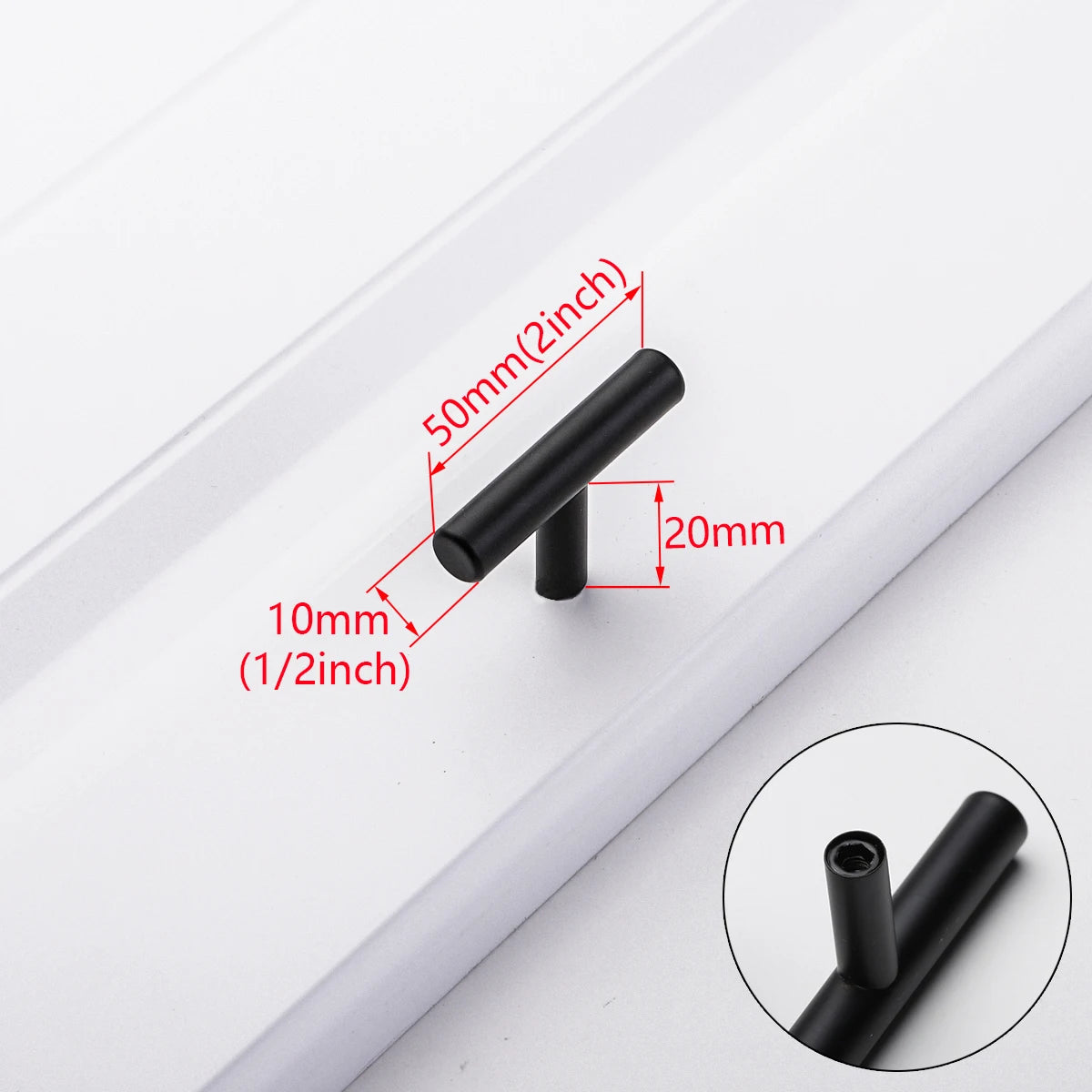 Black Golden Silver Handle Stainless Steel Kitchen Cabinet Door Knob Furniture Drawer Pull  Hardware Pulls  T Bar Handle