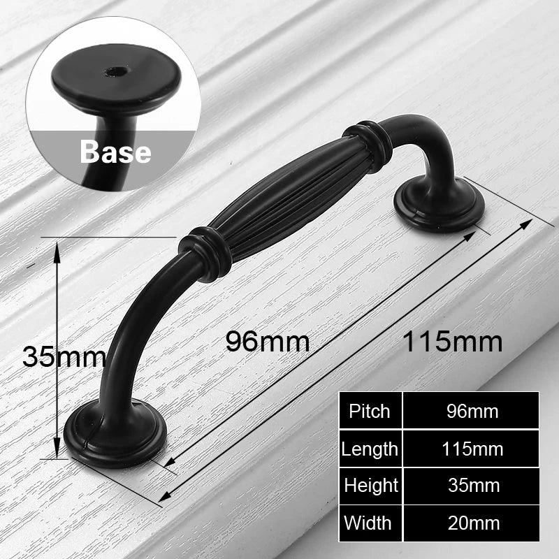 Black Handles Furniture Cabinet Knobs Muebles Handles Kitchen Handles Drawer Knobs Cabinet Pulls Cupboard Handles Knobs