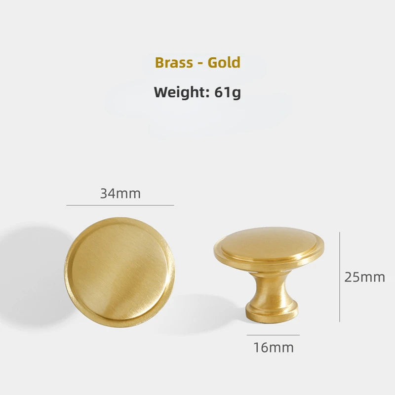 Brass Furniture Handles Gold Drawers Knobs European Kitchen Cabinets Pulls All Copper Wardrobes Door Handles Furniture Hardware