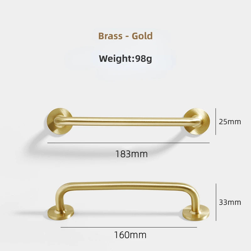 Brass Furniture Handles Gold Drawers Knobs European Kitchen Cabinets Pulls All Copper Wardrobes Door Handles Furniture Hardware