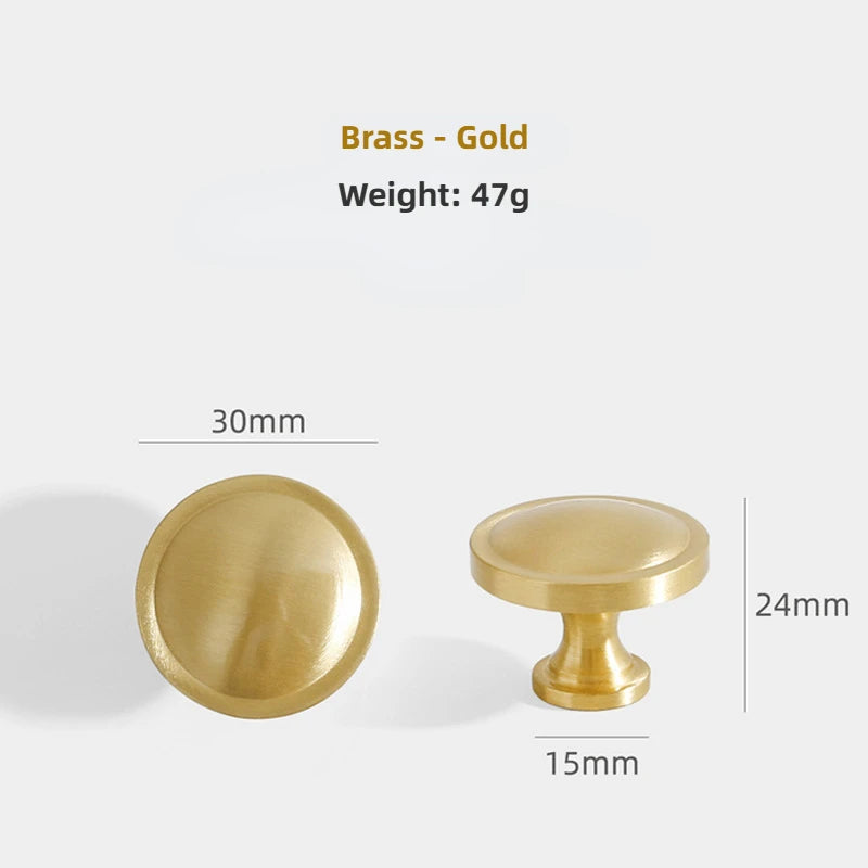 Brass Furniture Handles Gold Drawers Knobs European Kitchen Cabinets Pulls All Copper Wardrobes Door Handles Furniture Hardware