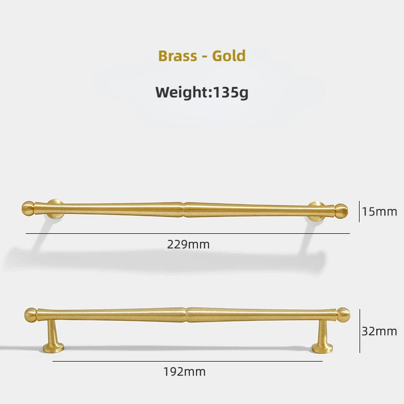 Brass Furniture Handles Gold Drawers Knobs European Kitchen Cabinets Pulls All Copper Wardrobes Door Handles Furniture Hardware