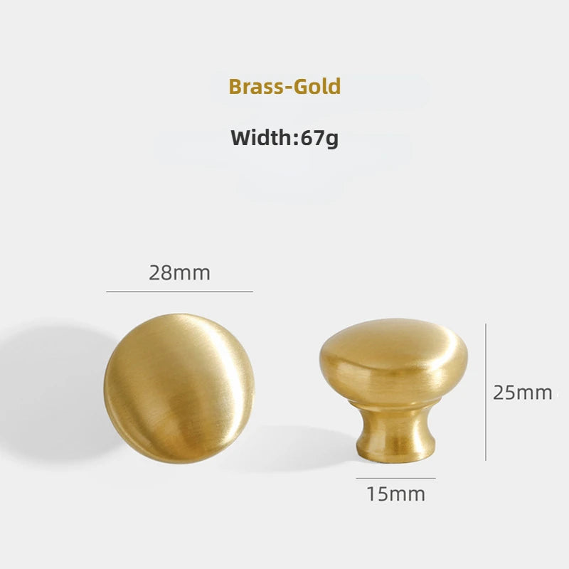 Brass Furniture Handles Gold Drawers Knobs European Kitchen Cabinets Pulls All Copper Wardrobes Door Handles Furniture Hardware