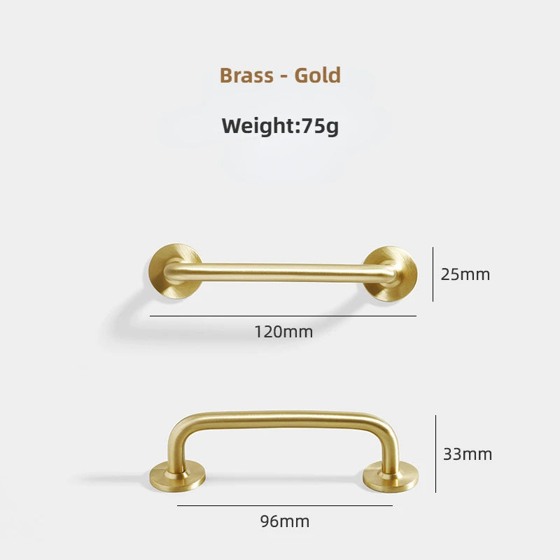 Brass Furniture Handles Gold Drawers Knobs European Kitchen Cabinets Pulls All Copper Wardrobes Door Handles Furniture Hardware