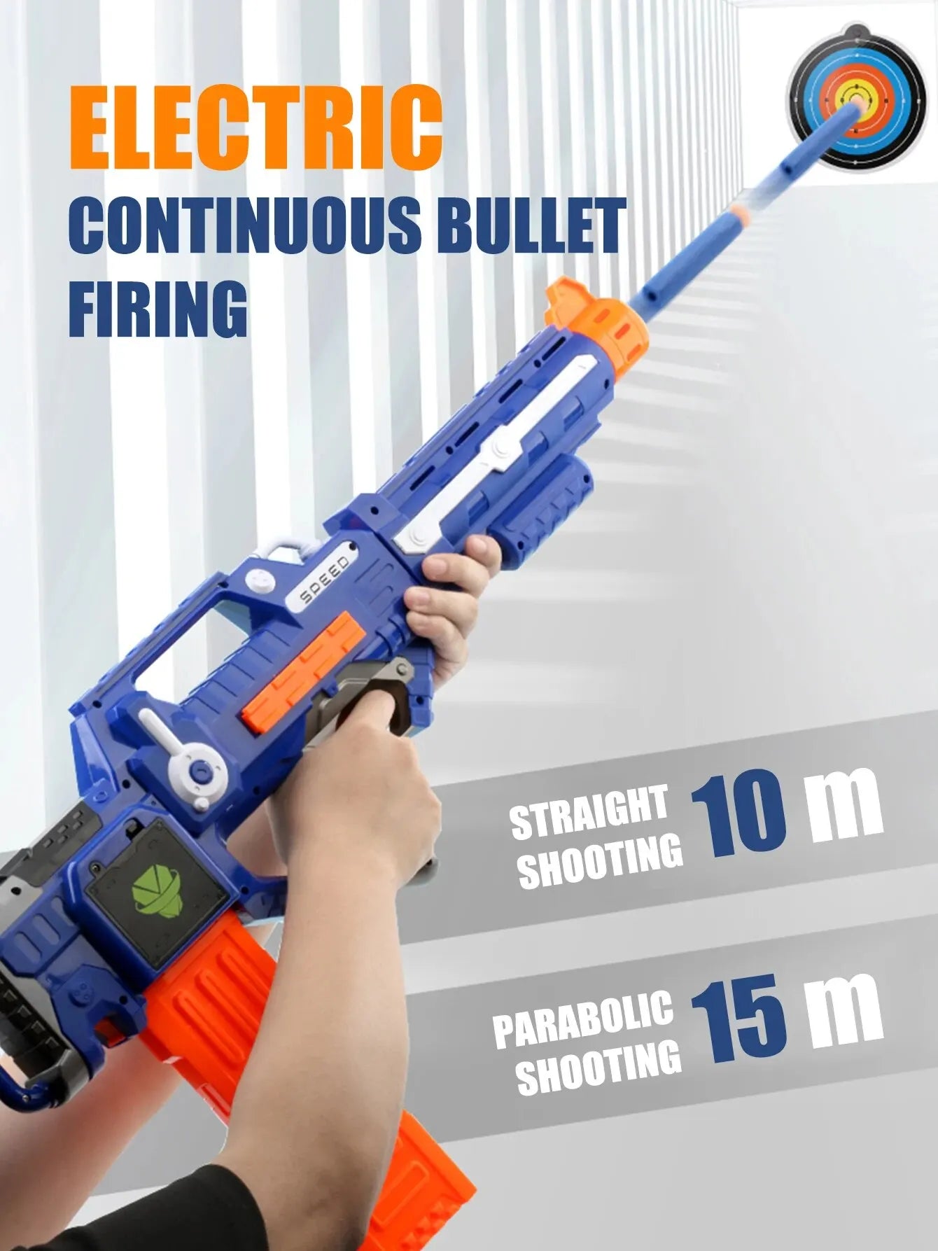 Children's Soft Bullet Toy Gun Submachine Gun With 20 Soft Bullets and 1 Farget Boy's Birthday Gift